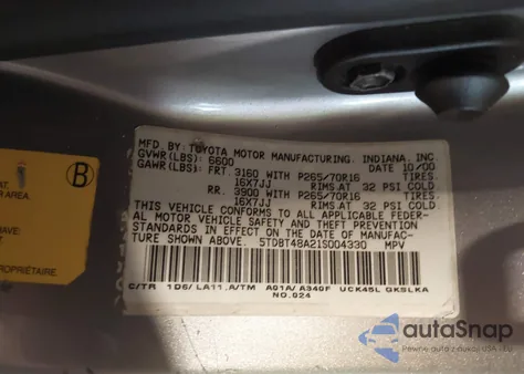 2001 Toyota Sequoia Limited V8 from USA, damaged, VIN 5TDBT48A21S004330